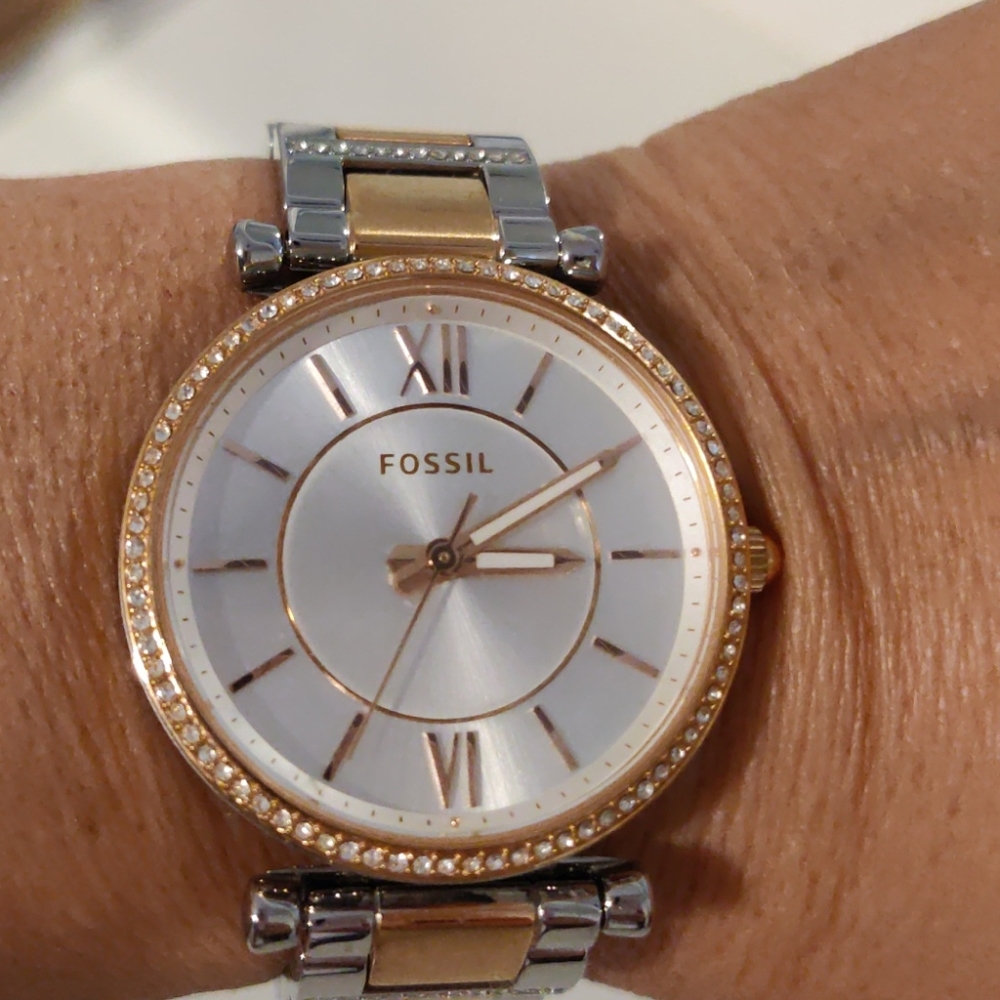 Fossil watch rose gold/silver